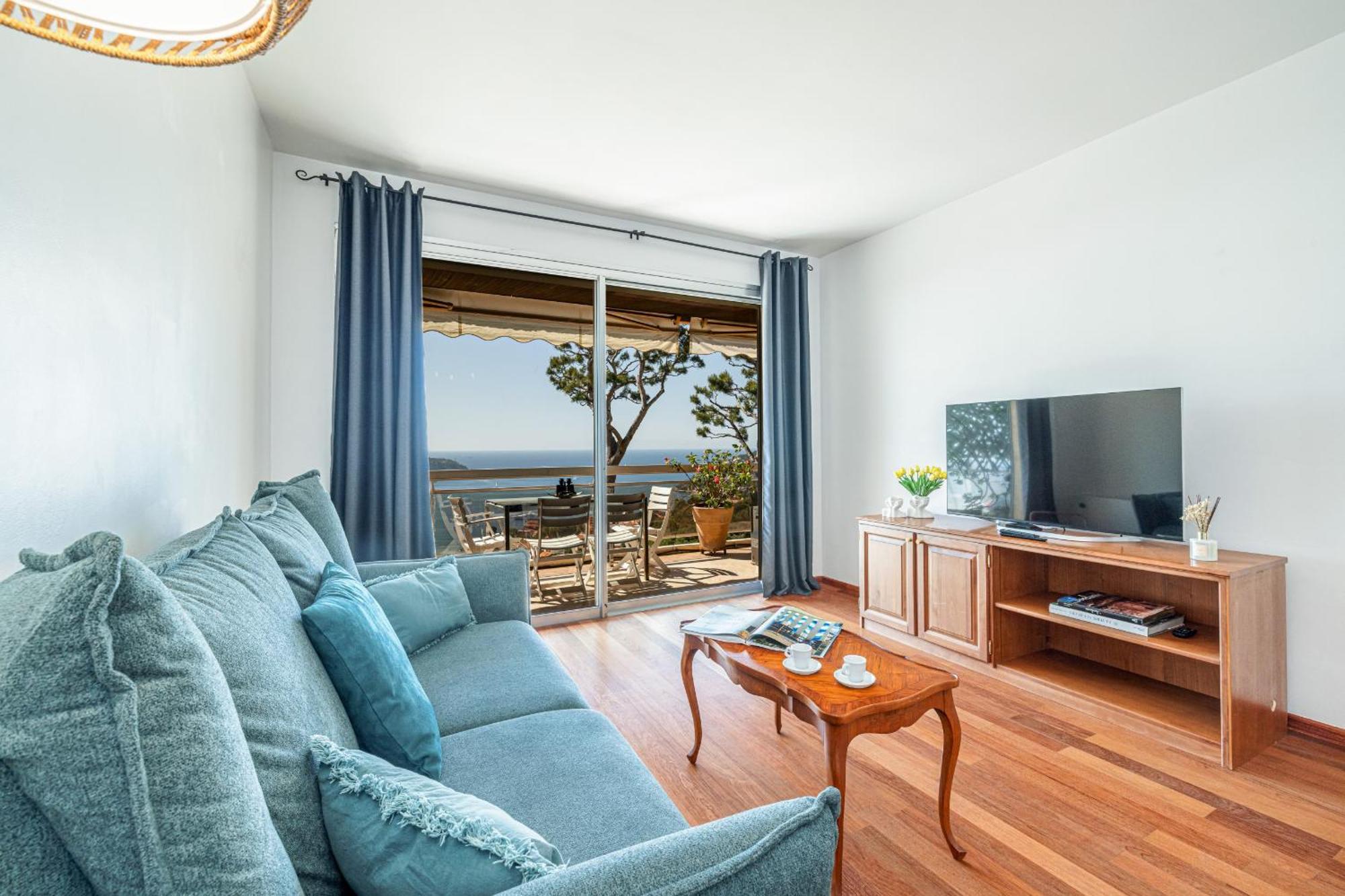 Extraordinary Sea View - 1 Bdr With Ac Lägenhet Villefranche-sur-Mer Exteriör bild